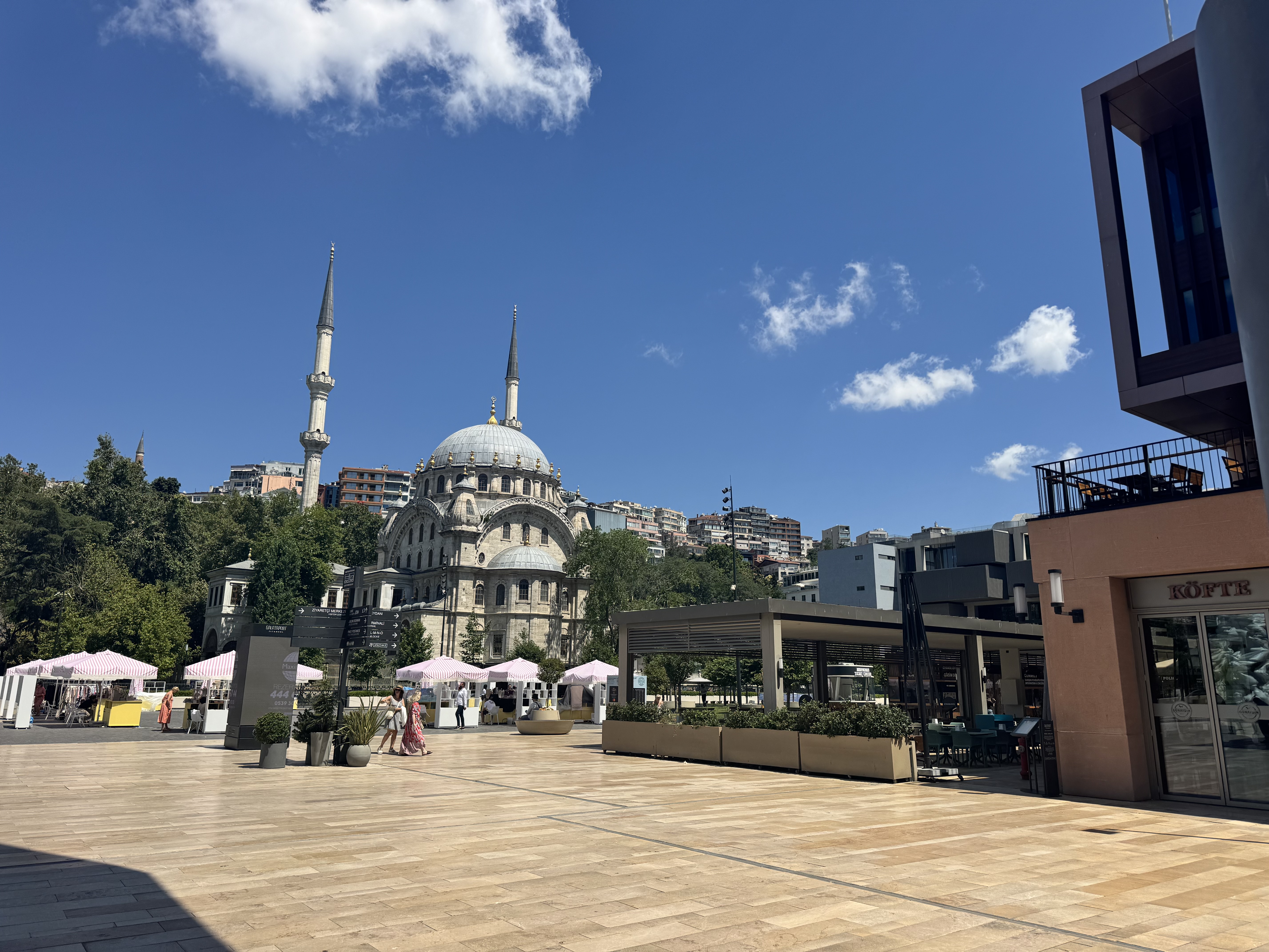 Nusretiye Mosque above Galataport