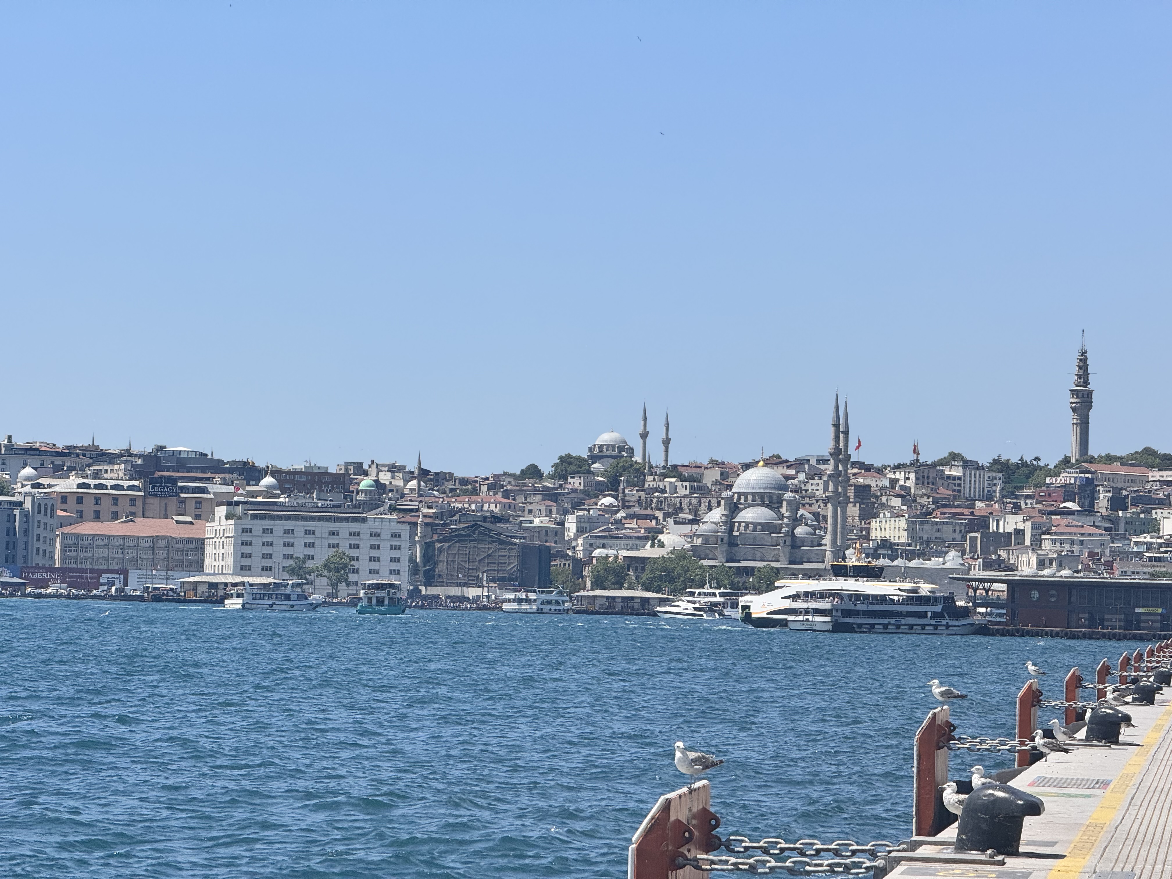 The Istanbul skyline from Galataport