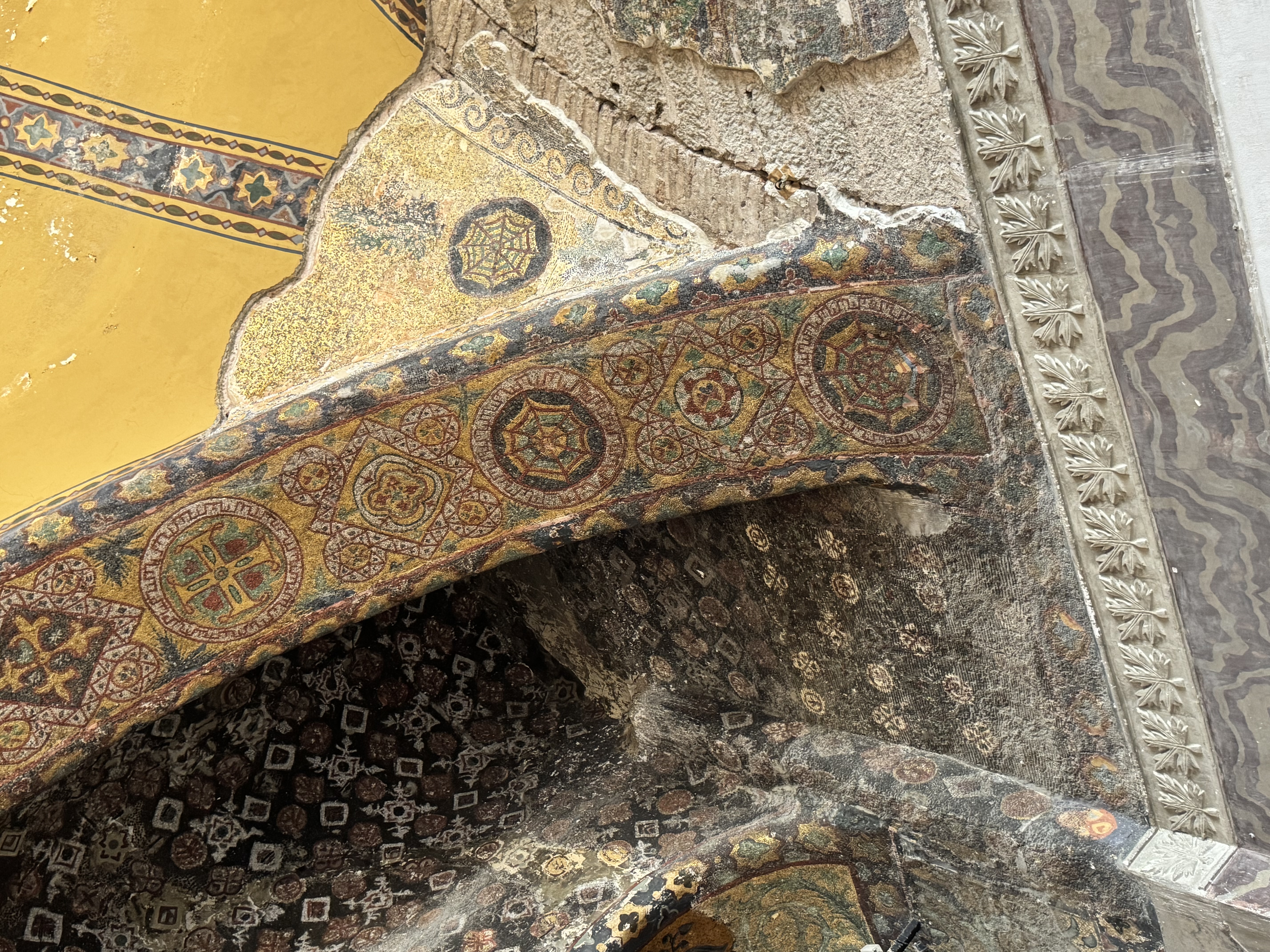 Faded mosaic detail